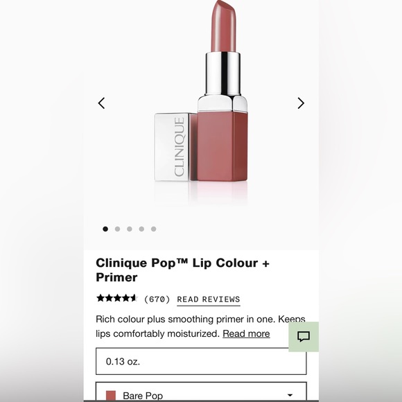 ❤️❤️3/$30❤️❤️ NWT Clinique Pop Lip Colour Primer | BIEGE & BARE Pops - Picture 4 of 6